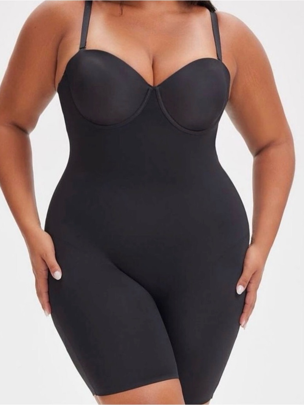 Marilyn Monroe Black Strap Bodysuit Shapewear